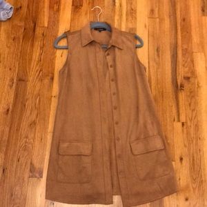 Brown suede vest